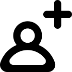 Profile Plus Round 1324 SVG Icon